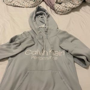 calvin klein performance blue hoodie